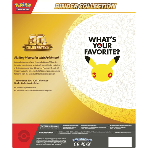 Binder Collection 30th celebration Pokemon (Ingles)
