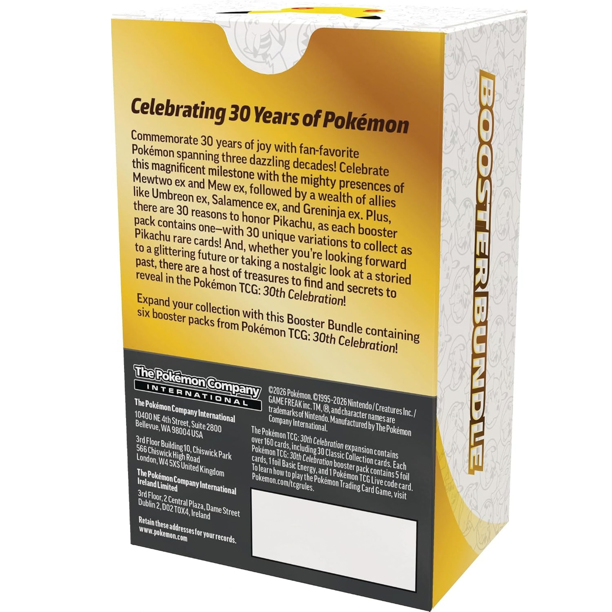 Pokémon 30TH Celebration Booster Bundle (Ingles)