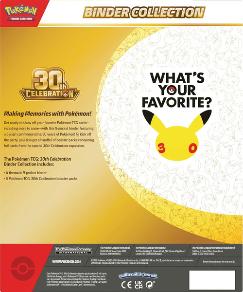 Binder Collection 30th celebration Pokemon (Ingles)
